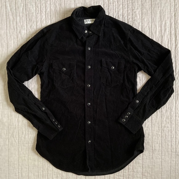Saint Laurent Black Western Shirt - Picture 1 of 6